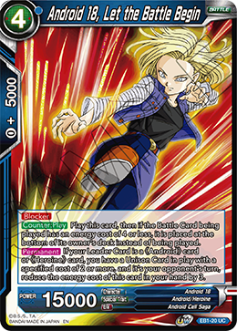 Android 18, Let the Battle Begin